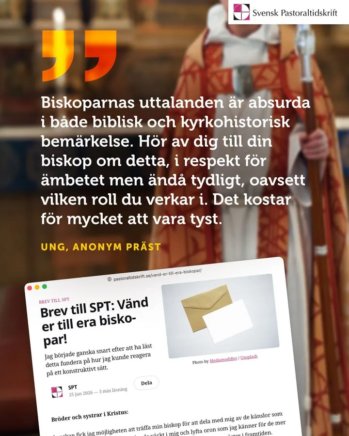 ☎️ PRÄST UPPMANAR: KONTAKTA DIN BISKOP!