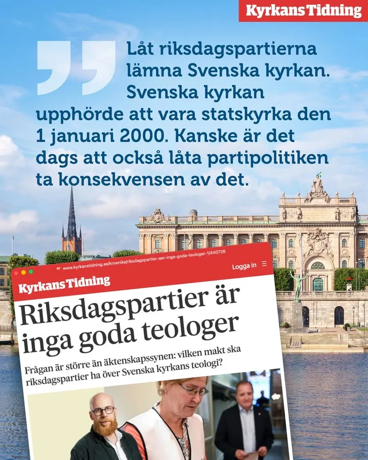 ❗Progressiva kristna instämmer: illa när sekulära partier använder Svenska…